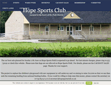 Tablet Screenshot of hopesportsclub.co.uk